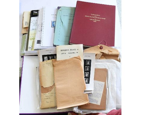 Literature: Great Britain Line-Engraved Issues Wine-box-sized carton of literature, including the Stanley Gibbons hardcover r