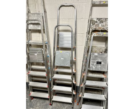 Two aluminium step ladders 