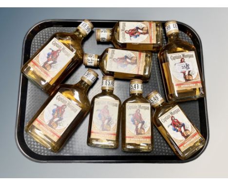 Eight x Captain Morgan Spiced Gold Rum : 3 x 35 cl bottles & 5 x 20 cl bottles.  (8)  