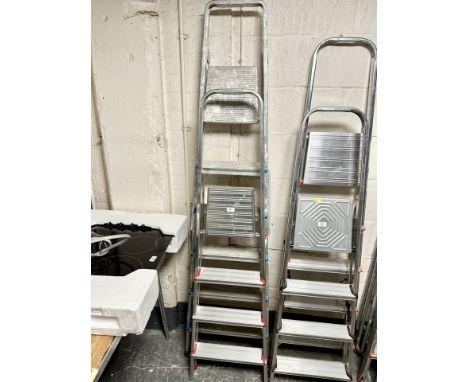 Two aluminium step ladders 