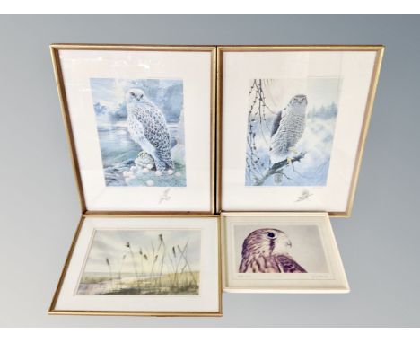 Two artist proof prints signed by James Alder together with a further signed colour print and a watercolour depicting a coast