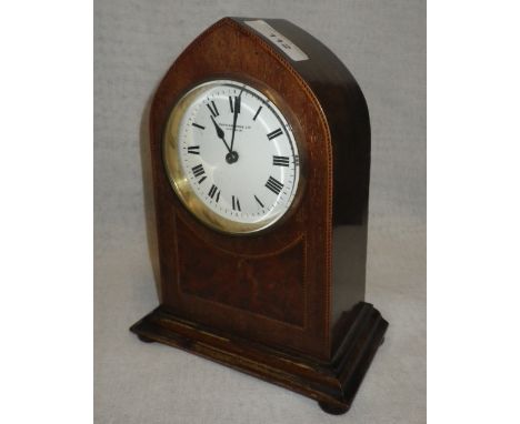 AN EDWARDIAN MAHOGANY-CASED MANTEL CLOCK by Mappin & Webb Ltd, London