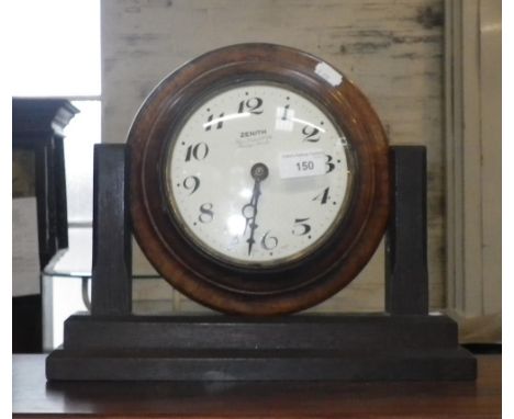 A ZENITH CIRCULAR WALL CLOCK, with associated stand