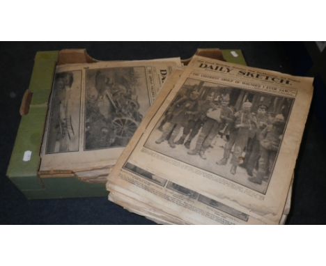 FIRST WORLD WAR INTEREST; A COLLECTION OF WARTIME 'DAILY SKETCH' NEWSPAPERS and others