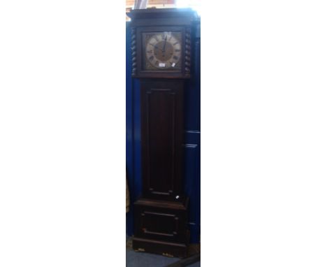 A 1920'S OAK LONGCASE CLOCK