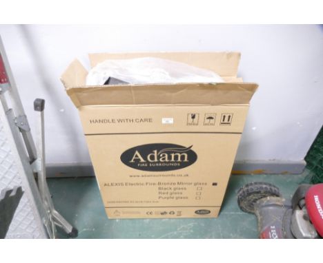 Boxed Adam fire surround Alexis electric fire bronze mirror glass