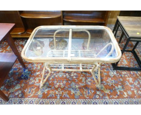 Retro bamboo coffee table