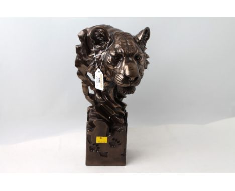 Regency Fine Arts bronze style tiger ornament, 35 cm high