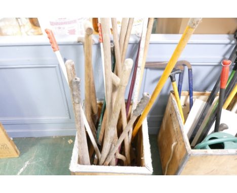 Garden tools - hoes, spades etc