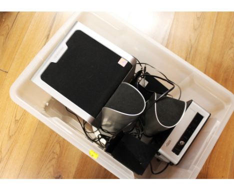 Microlab multi media audio amplifier Model FC661 with speakers and accessories