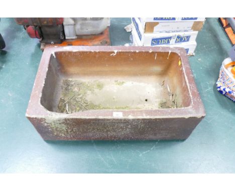 Fire glazed garden trough / planter