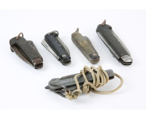 WWII period Royal Navy issue seaman's jack-knife the blade dated 1943, the name plate inscribed T J Heppell, an army-issue ja