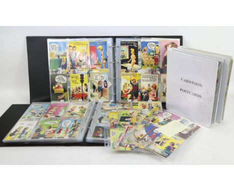 Large collection of unused Bamforth Comic Series saucy postcards, 25-1099 in two albums with some missing, together with 20 u
