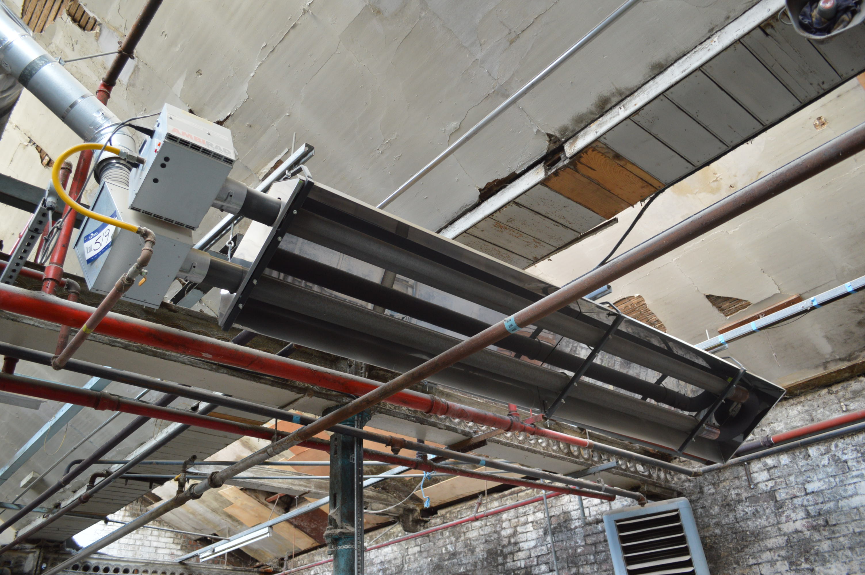 Ambirad TWIN GAS RADIANT TUBE HEATER, approx. 3.5m long, (excluding