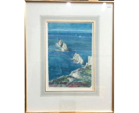 Wilfred R E Fairclough (1907-1996) - Four watercolours - 'Isle of Wight - The Needles', signed lower right and dated 1996, 36