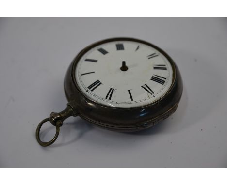 A George III silver pair-case pocket watch with verge movement no. 10024 by Ollive &amp; Reader of Cranbrook (Kent), the case