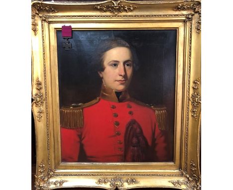 English school - Portrait of Major General William Spotteswoode Trevor (1831-1905), oil on canvas, 56 x 49 cm c/w copy Victor