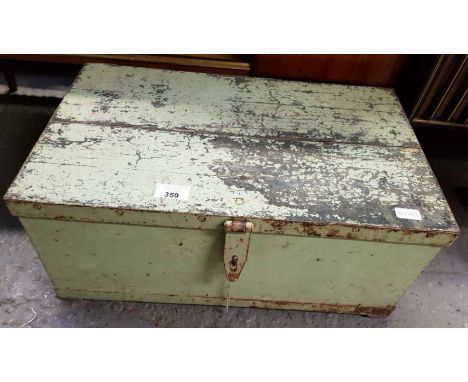 Painted pine trunk &amp; 2 metal lamp brackets