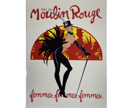 Rene Gruau, Bal du Moulin Rouge, Femmes, Femmes, Femmes, offset lithograph poster,on Arches paper, 91x61.1cm;