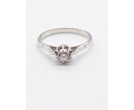 An 18ct white gold and diamond ring, approx .23cts, 1.9g