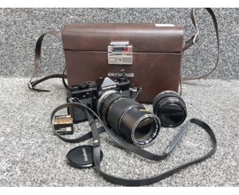 Olympus OM-1 camera with lens in original carrycase