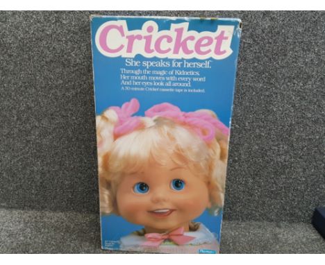 Vintage Boxed Cricket talking doll by Playmates, in original box