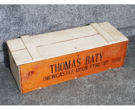 Vintage wooden Thomas Baty vegetable crate