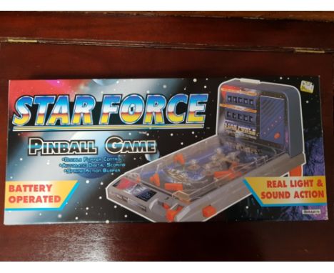 Vintage Starforce Pinball game in original box, very good condition