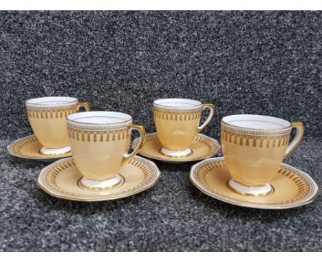 set of four spode Copeland Ryde coffee cups and saucers