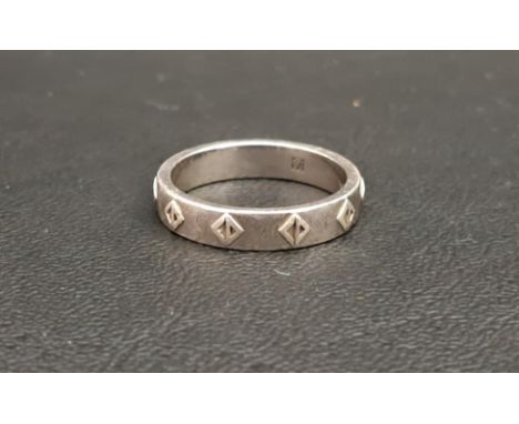 DIOR CD AND DIAMOND MOTIF SILVER RINGsize S and approximately 5 grams
