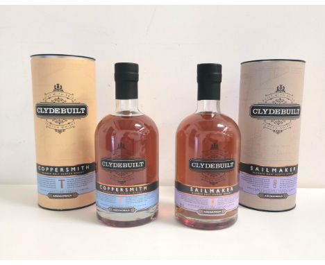 TWO BOTTLE OF CLYDEBUILT SERIES BLENDED MALT SCOTCH WHISKY BY ARDGOWAN comprising of Coppersmith, 70cl and 48%, level high sh