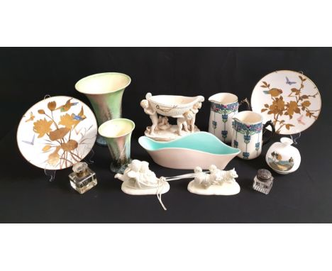 SELECTION OF DECORATIVE CERAMICSincluding a pair of graduated Sylvac Falcon Ware vases, the largest 24cm high; a pair of grad