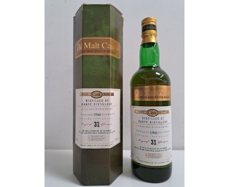 BANFF 31 YEAR OLD SINGLE MALT SCOTCH WHISKY DOUGLAS LAING'S THE OLD MALT CASK Distilled November 1966, Bottled August 1998, O