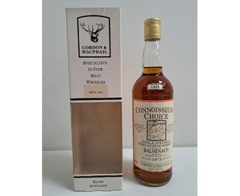 BALMENACH 22 YEAR OLD SINGLE MALT SCOTCH WHISKY Gordon and MacPhail Connoisseurs Choice. Distilled 1973, bottled 1995, 70cl a