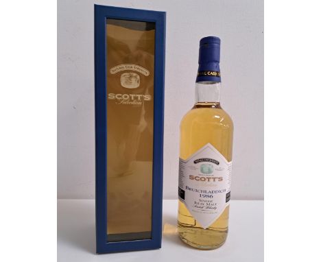 BRUICHLADDICH 13 YEAR OLD SINGLE MALT SCOTCH WHISKY Scott's Selection, distilled 1986, bottled 1999, 70cl and 54%, in present