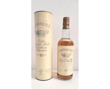 BOWMORE 10 YEAR OLD SINGLE MALT SCOTCH WISKY GLASGOW GARDEN FESTIVAL 1988 distillery bottling for the Bowmore distally pavili