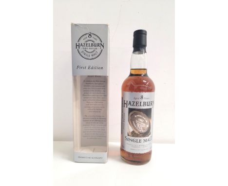 HAZELBURN 8 YEAR OLD SINGLE MALT SCOTCH WHISKY first release - limited to only 5100 bottles, distilled by J. &amp; A. Mitchel