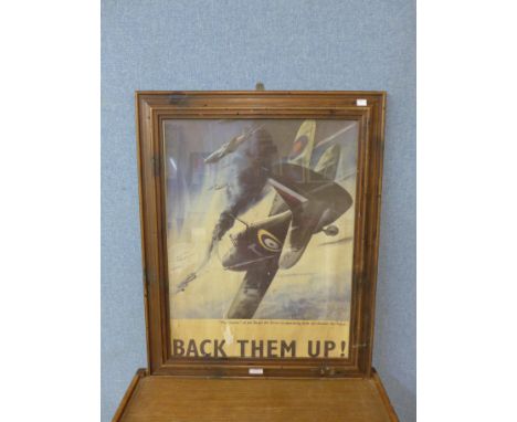A WWII Battle of Britain print, framed 