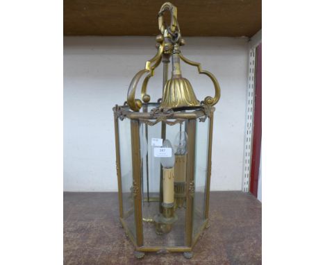 A gilt metal lantern 