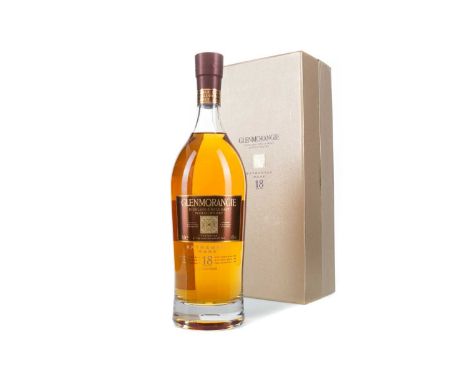 GLENMORANGIE 18 YEAR OLD EXTREMELY RARE HIGHLAND SINGLE MALT Famous for their unique stills, each as tall as an adult giraffe