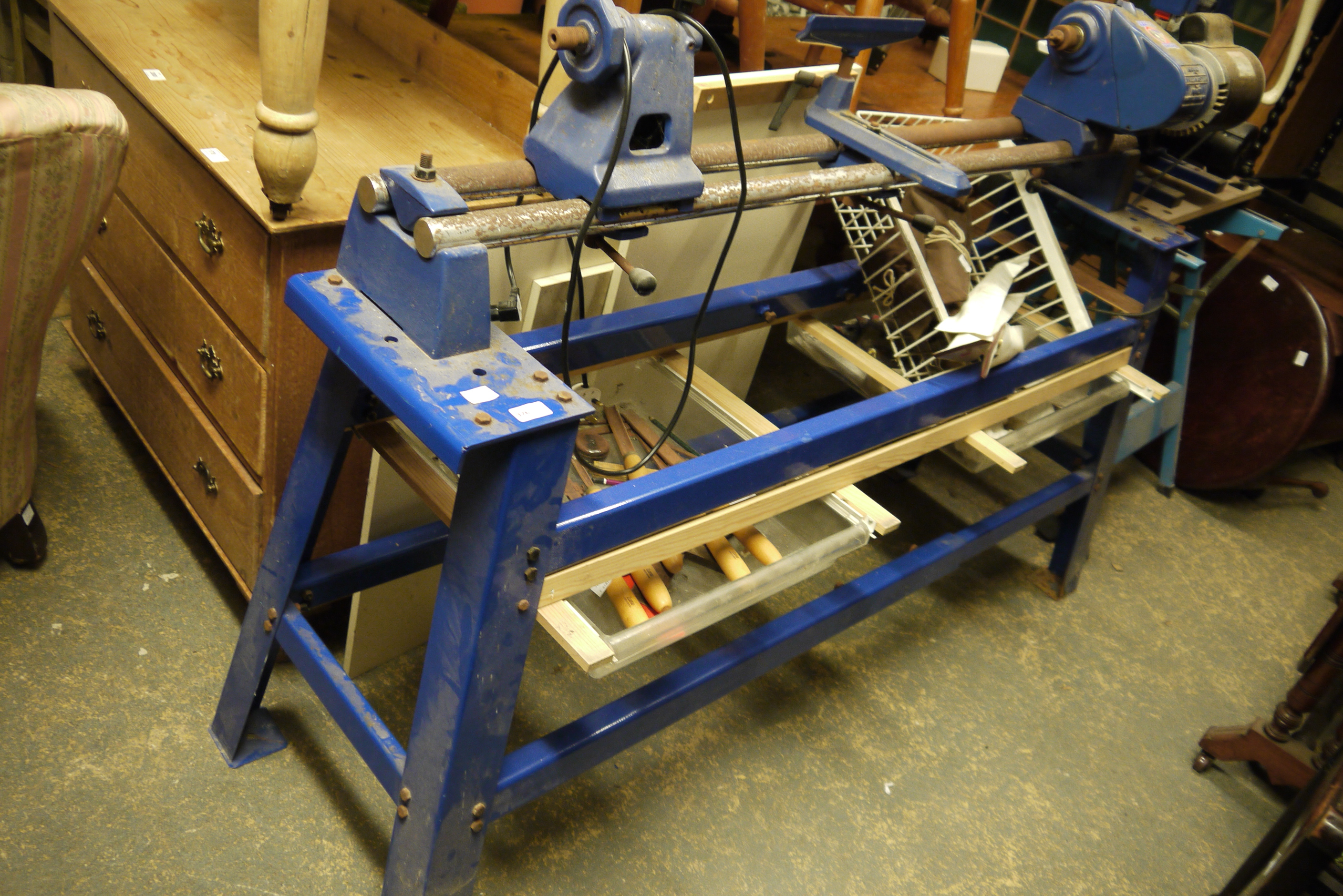 A Drill Master Record power lathe model CL1/36x15 serial number 030184, 157cm wide