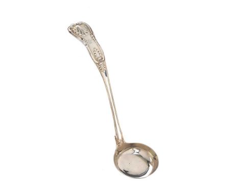 SILVER SAUCE LADLE. LONDON 1862.MAKER THE PORTLAND CO.LENGTH: 6 INCHES.IN GOOD CONDITION.