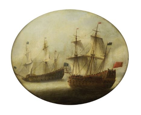 Cercle de Bonaventura Peeters the Elder (Anvers 1614-1652 Hoboken)Bateaux sur une mer calme Shipping in a calm sea huile sur 