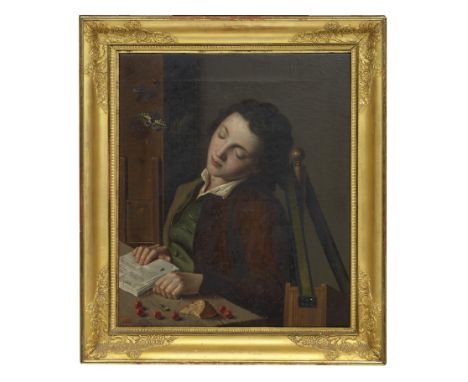 Pierre-Joseph Gauthier-Stirum (Bar-sur-Seine 1787-1851 Seurre)Portrait de jeune homme endormiThe sleeping boy signé et daté '