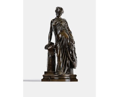 FIGURE EN BRONZE PATINE REPRESENTANT SAPHO, JEAN-JACQUES PRADIER DEUXIEME MOITIE XIXe SIECLEJEAN-JACQUES PRADIER (1790-1852),
