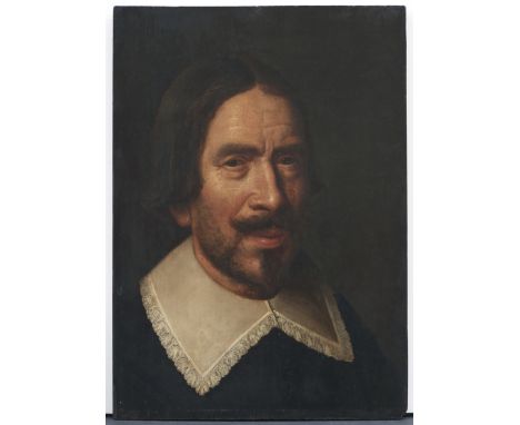 Ecole hollandaise XVIIe sièclePortrait de gentilhomme Portrait of a gentleman huile sur panneau  oil on panel 42.8 x 31.3cm (