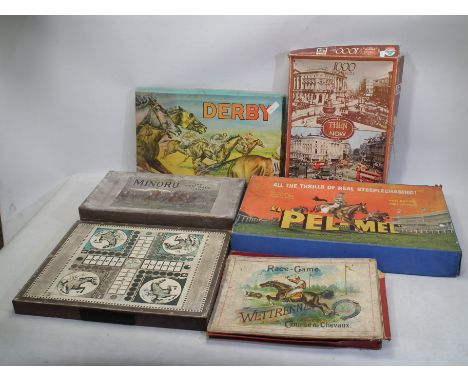 Arrow puzzles - Newfooty - a mixed collection of games and puzzles that includes Pel-Mel Steeplechase Horse racing game, Drec