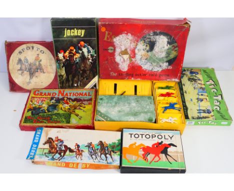 Chad Valley - Harlesden - A group of 20th century equestrian games. Spotto, Grand National Steeple Chase, Grand Derby, Jockey