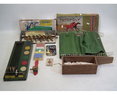 Gee-Wiz - Totopoly - A mixed group of vintage horse racing games, that includes boxed Totopoly, boxed Mechanical Derby, unbox