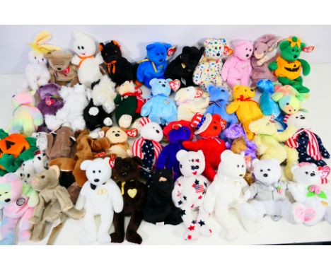 Ty Beanies - A collection of 40 x Beanies including Sammy, Tricky, Fraidy, Cinders, Springy, Trident, Weatherby, Ruby, Rescue